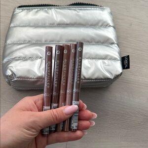 L'Oreal Blur Filler Pencils with Metallic Silver Pouch